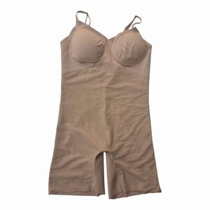 Honeylove Bodysuit Low-back Mid-thigh Sculptwear Beige Size XL